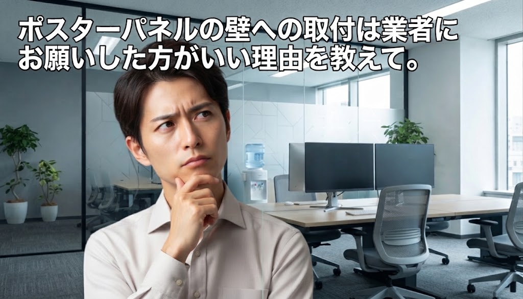 【解説】ポスターパネルを壁へ取り付ける際､業者に依頼した方がいい理由とは？