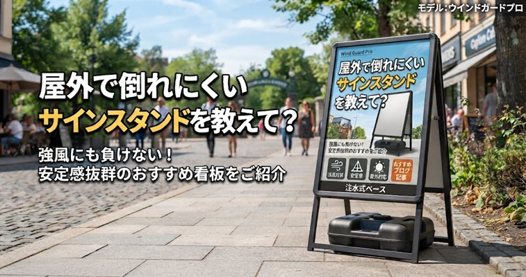 【解説】屋外で倒れにくいサインスタンドの選び方