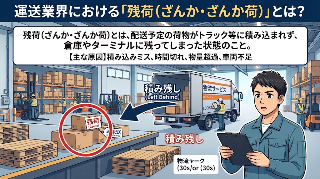 【解説】運送業界における「残荷（ざんか・ざんか荷）」とは？