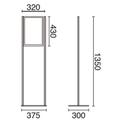 スリムフロア案内スタンド
