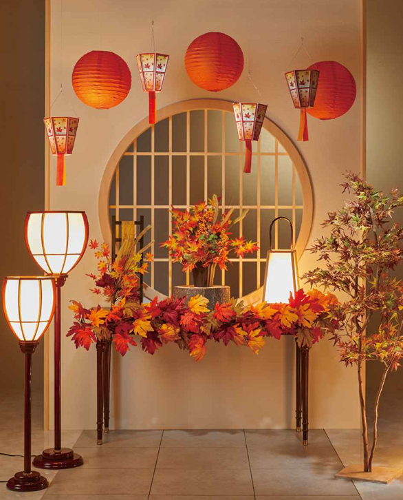 【季節商品】 紅葉ディスプレイ