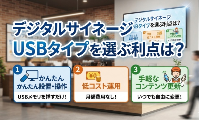 デジタルサイネージUSBタイプを選ぶ利点は？