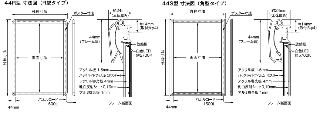 PGライトLEDスリム PG-32R 屋内用 半ツヤ木目けやき調 B2 R型 壁付仕様 - 4