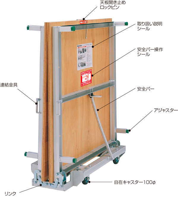 割引クーポン フジノネットショップ軽量作業台 移動式 ＫＨ−７０ＦＢ