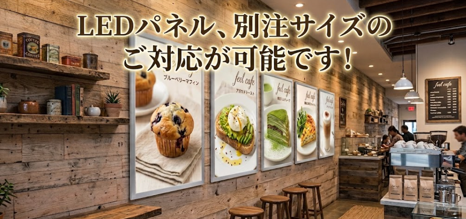 LEDパネル、別注サイズのご対応が可能です!